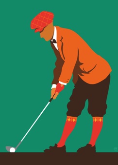 Golfer vintage style