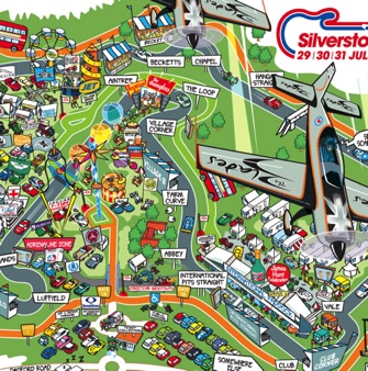 Silverstone Classic Cartoon Map detail 